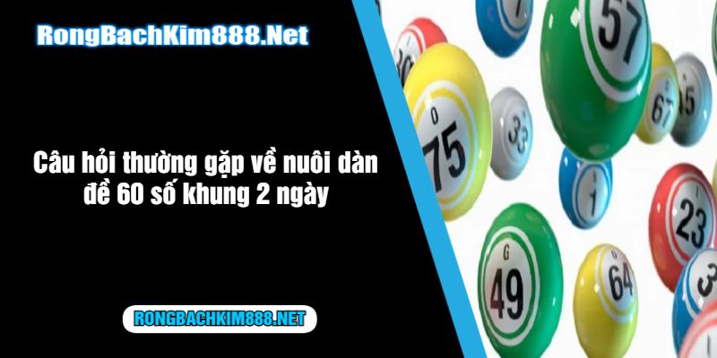 Câu hỏi thường gặp về nuôi dàn đề 60 số khung 2 ngày